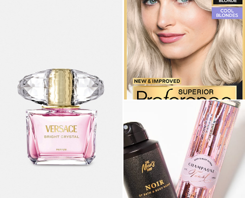 Perfume and cologne cover photo collage