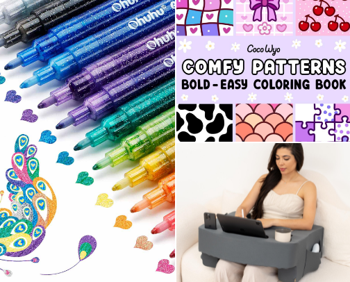 Relaxing Coloring Essentials cover photo collage