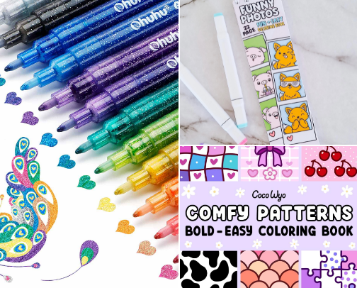 Relaxing Coloring Essentials cover photo collage