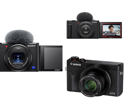 the GOATED CAMERAS cover photo collage
