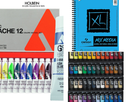 Favorite art supplies cover photo collage