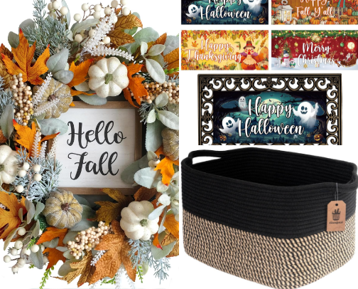 The Ultimate Fall Entryway Setup That Is Totally Kid-Proof 🍁🍂 cover photo collage