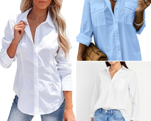 Button down blouses cover photo collage
