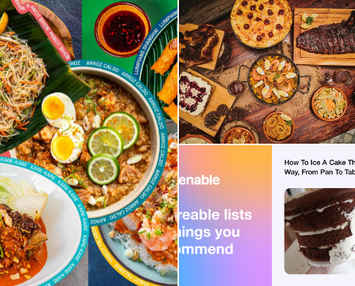 Interesting recipes cover photo collage