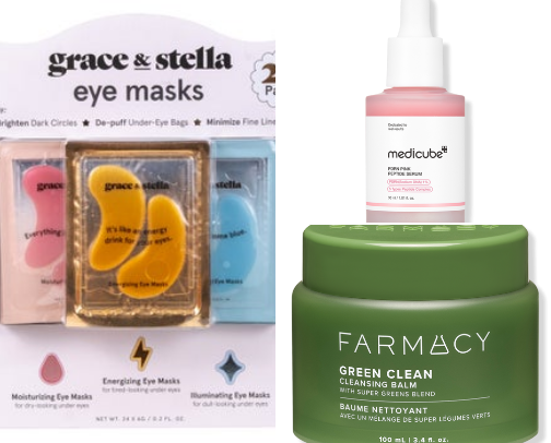 my glowy skincare staples. cover photo collage