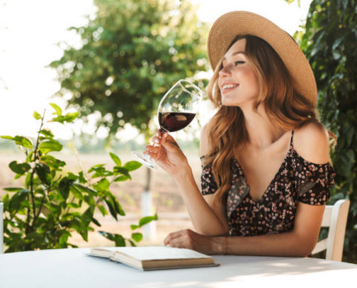 Wine ladies drink cover photo collage