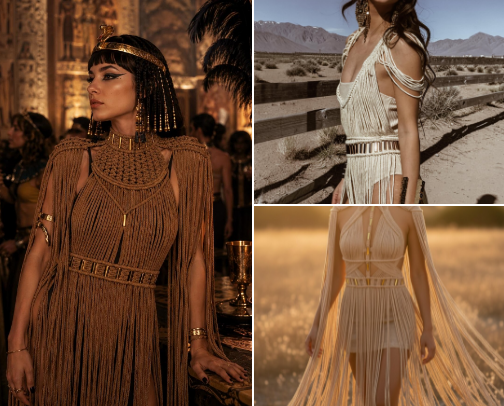 Macrame clothing cover photo collage