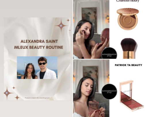 Alexandra Saint Mleux Makeup Routine cover photo collage