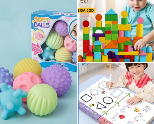 Educational TOYS and GAMES for children cover photo collage