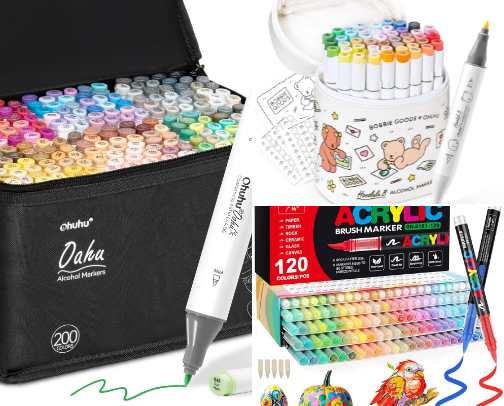 Colouring supplies cover photo collage