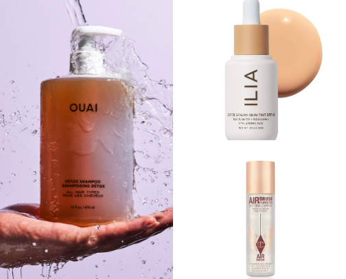 The daily beauty go-to's- 'no makeup' makeup and easy hair products cover photo collage