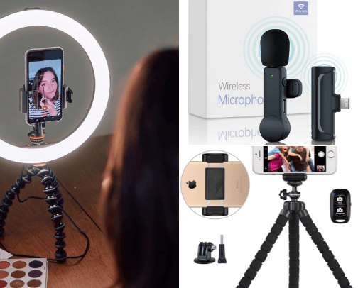Content Creator must haves! cover photo collage