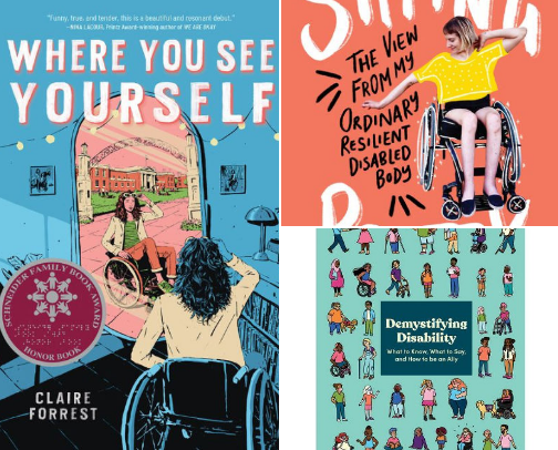 Books written by disabled authors cover photo collage