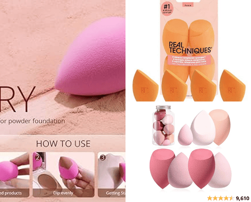 Beauty blender cover photo collage