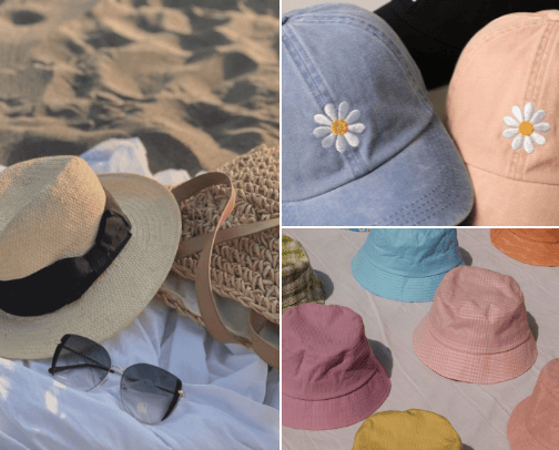 Summer caps and hats🔥 cover photo collage