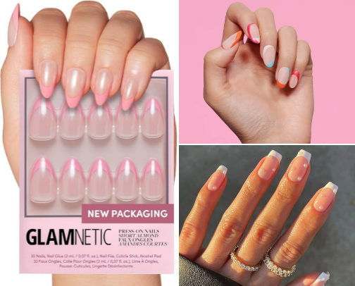 Press on nails cover photo collage