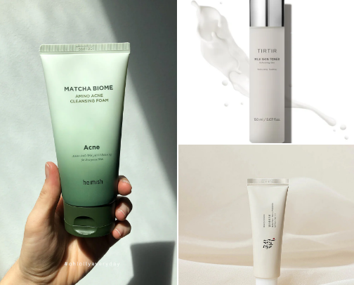 Skincare products for sensitive skin🧴 cover photo collage