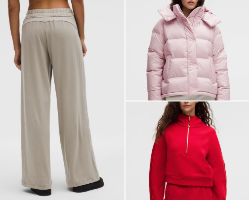 This Lululemon Shelf is my daily reminder to move with purpose and dress with intention 🤍 cover photo collage