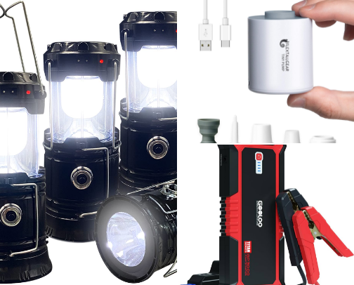 Camping & Survival Checklist cover photo collage