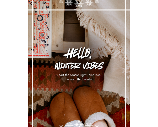 Essentially Yours- Combat the winter blues! cover photo collage