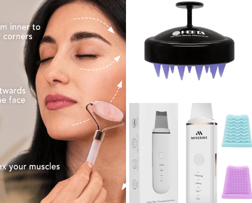 Best Beauty tools for Luxurious self care at home cover photo collage