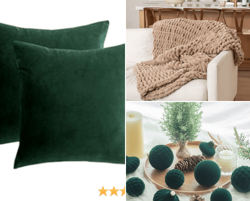 Christmas Decor BLACK TAN GREEN cover photo collage