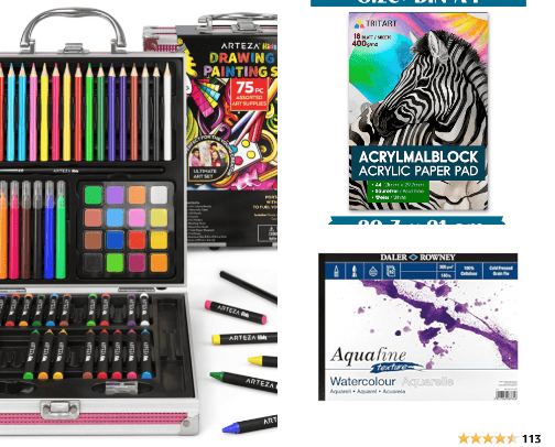 Art Supplies - better quality range cover photo collage