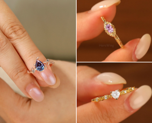 Affordable Gold Plated  rings cover photo collage