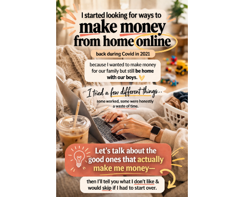 Ways I’ve Made Money Online as a Mom (What Worked + What Didn’t) cover photo collage