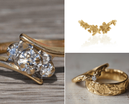 Elegant Wedding Rings cover photo collage