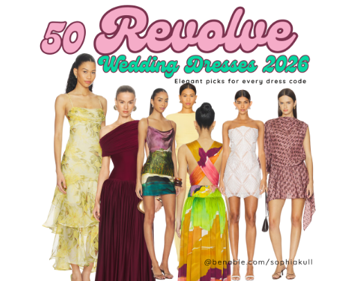 50 Revolve Wedding Guest Dresses That Look Expensive in 2026 cover photo collage