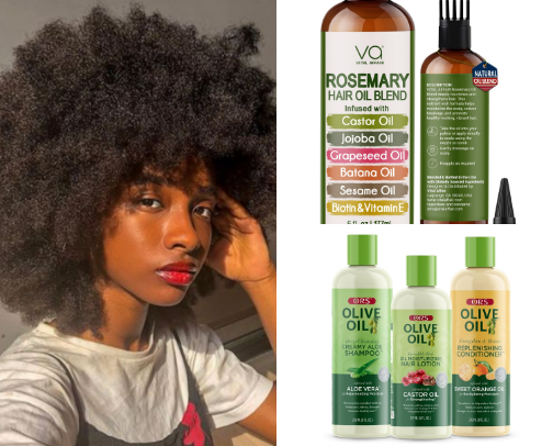 How i care for my 4c hair on a budget. cover photo collage
