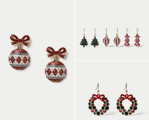 Christmas jewelry cover photo collage