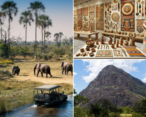 🇧🇼Botswana’s Most Iconic Tourist Attractions cover photo collage