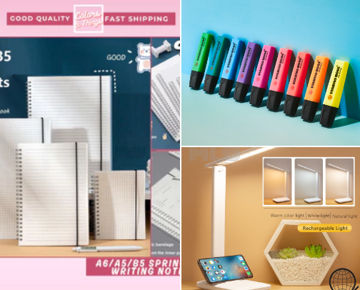 Taking Notes for School📝 cover photo collage