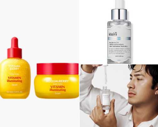 Skincare serums for brightening cover photo collage