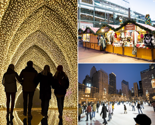 Holiday in Chicago cover photo collage