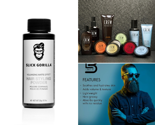 Men’s hair care cover photo collage
