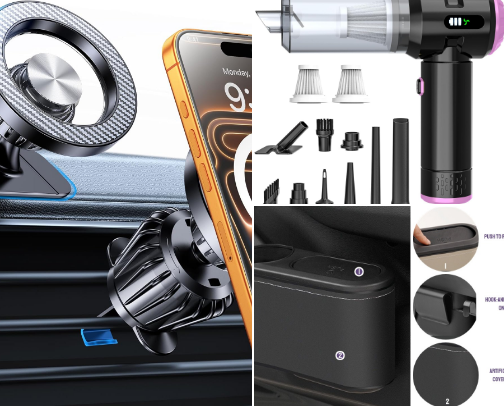 Car Gadgets 🏎️💨 cover photo collage