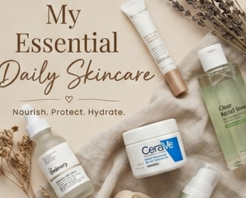 Sharing my love for skincare🫧 cover photo collage