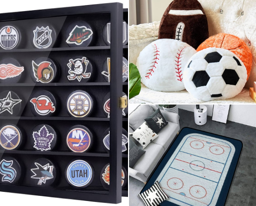 ~ My Favorite Sporty Room Decor  ~ cover photo collage