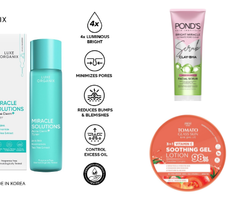affordable skincare products cover photo collage
