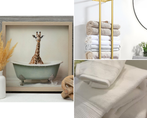 Bathroom essentials cover photo collage