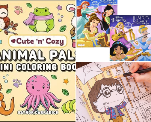Coloring Hobby Favorites (As a mom starting a hobby with my kids!) cover photo collage