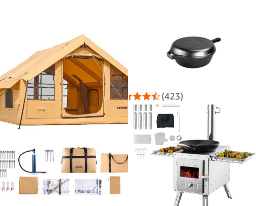 Camping & Fishing Set Up cover photo collage