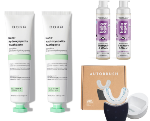 Kids favorite bathroom items cover photo collage