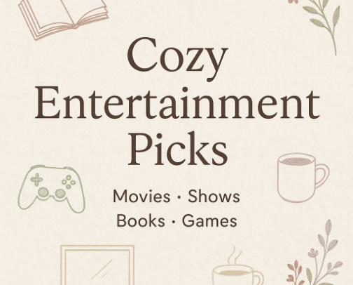 Cozy Entertainment Picks cover photo collage