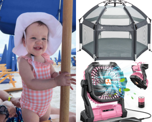 Beach Essentials with a 1 year old & 4 year old cover photo collage