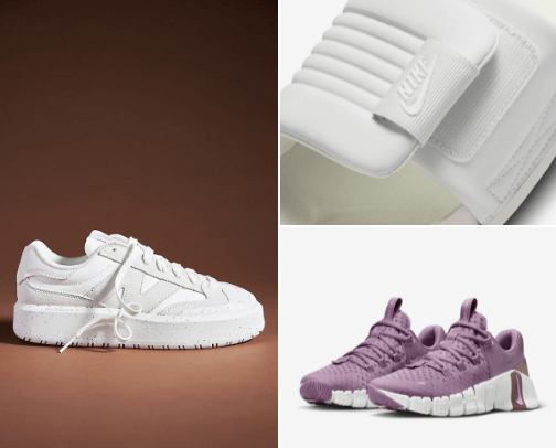 Sneakers and slides cover photo collage