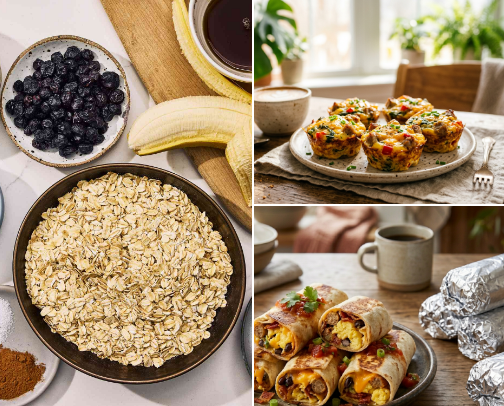 Recipes made for busy moms on the go. cover photo collage